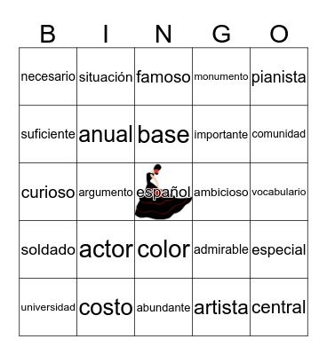 Los cognados Bingo Card