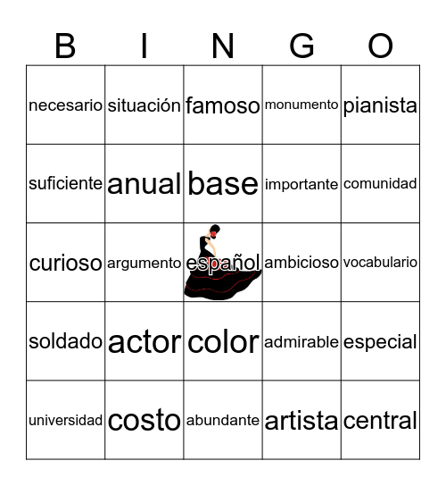 Los cognados Bingo Card