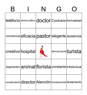 Los cognados Bingo Card