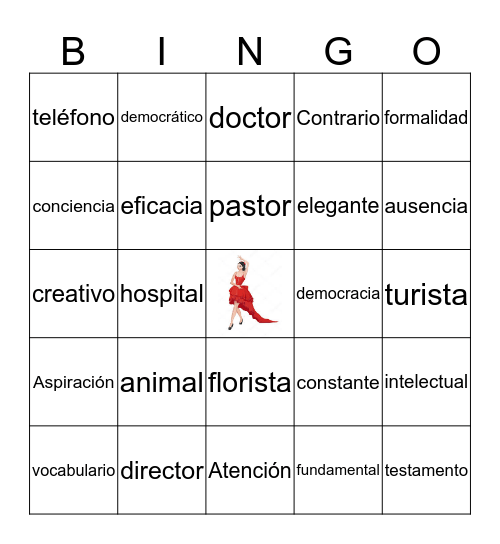 Los cognados Bingo Card