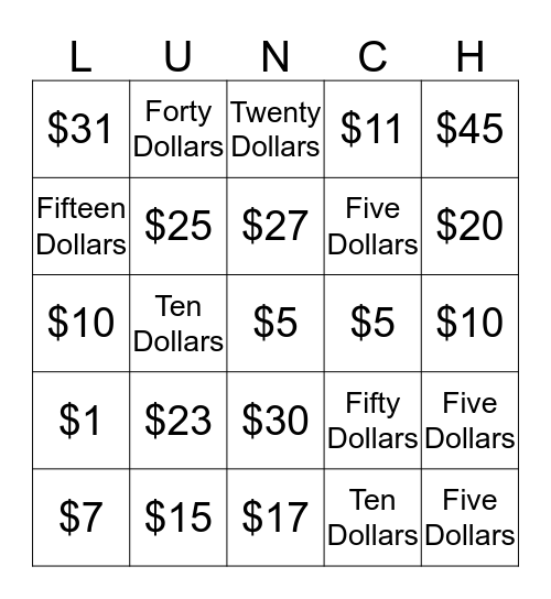 Whole Kids Foundation Campaign Bingo Card