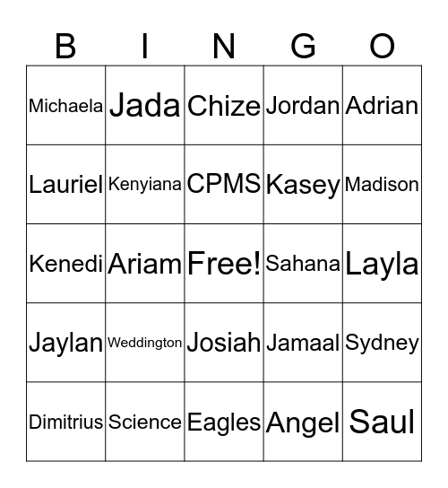 707 Advisory Bingo Card