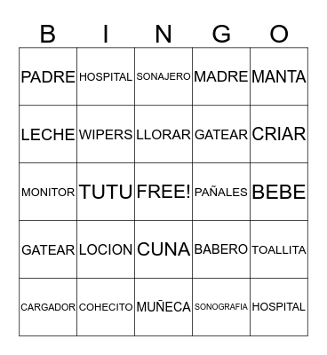 Sophia Isabella Bingo Card