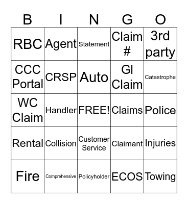 CCT Bingo Card