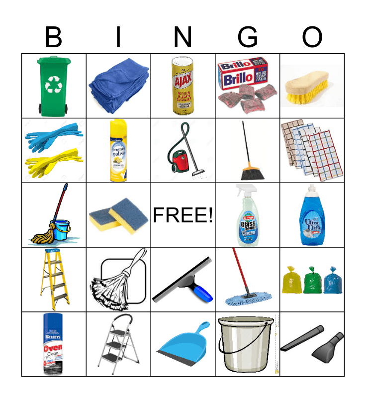 Cleaning Supplies Vocabulary