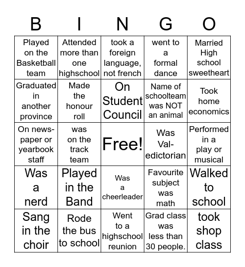 online class bingo