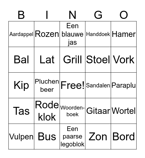 Enjoy: vind zo snel mogelijk een bingo. Bingo Card