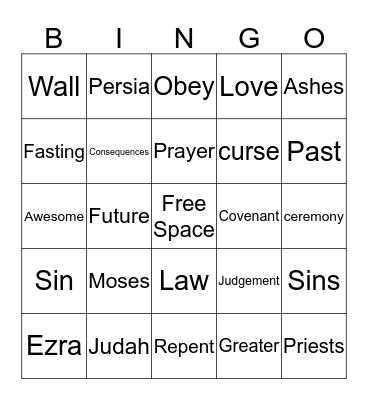 COVENANT GOD - Returned Exiles Bingo Card