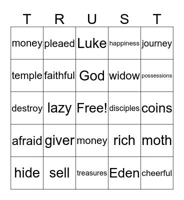 STEWARDSHIP Bingo Card