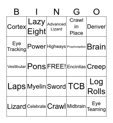 Brain HIghways Bingo Card