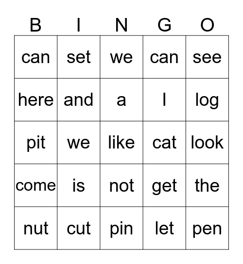 Bingo Card