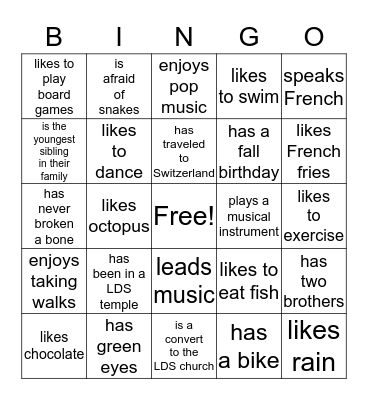 PRONADI NEROGA TRO ... Bingo Card