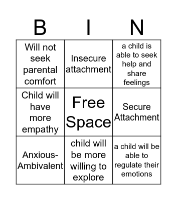 Attachment Card #2 Bingo Card