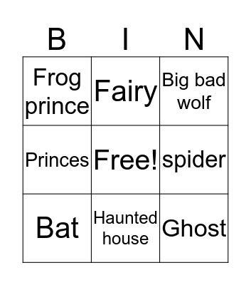 Halloween Bingo Card