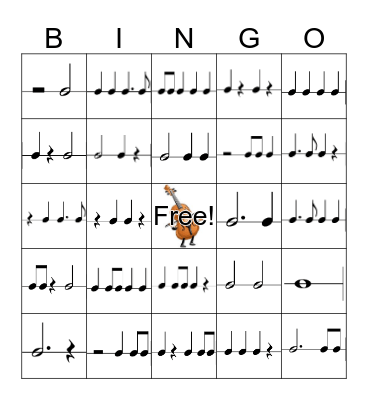 Rhythm Bingo Level II Bingo Card
