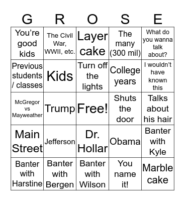 Bingo Card