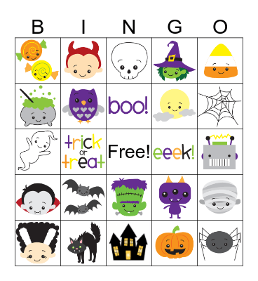Halloween Bingo Card