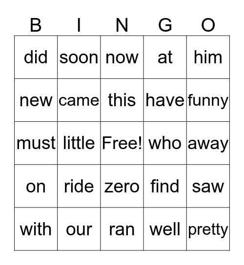 Bryson's Bingo Bonaza Bingo Card