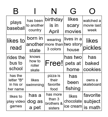 TEEN Bingo 2 Bingo Card