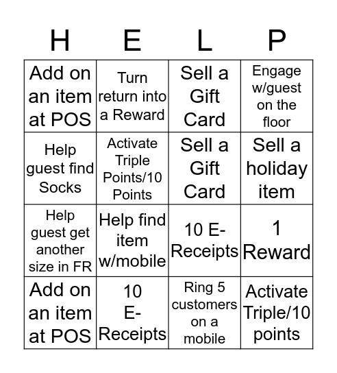 Make the Day  Bingo Card