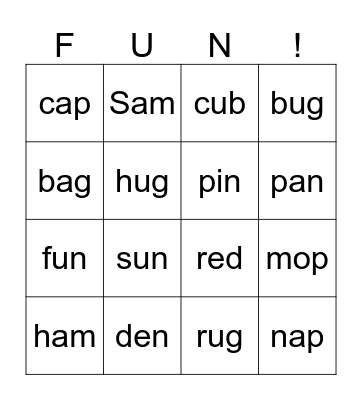 Eyeball Bingo Card