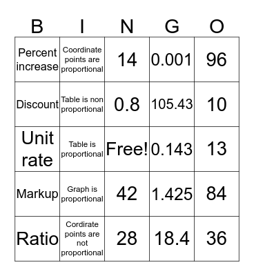Nickolas Bingo Card