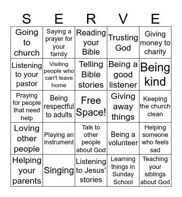 Be Humble! Bingo Card