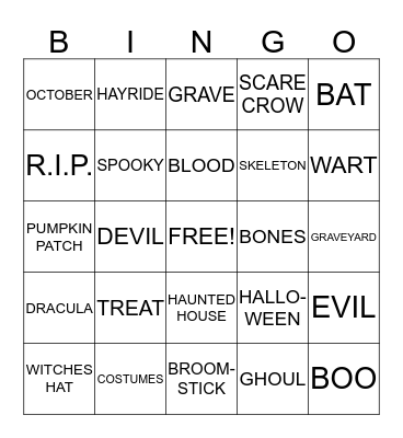 HALLOWEEN Bingo Card