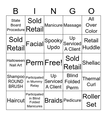 Halloween Bingo Card