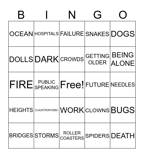 BINGO! Bingo Card