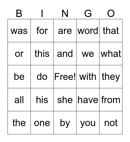 RED Bingo Card