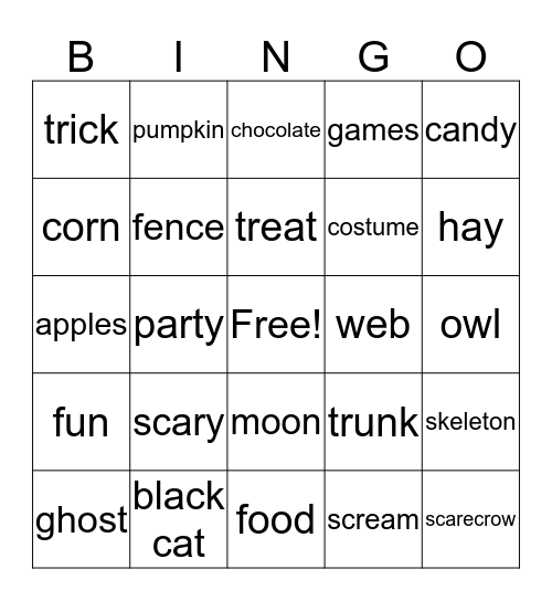 BINGO Card