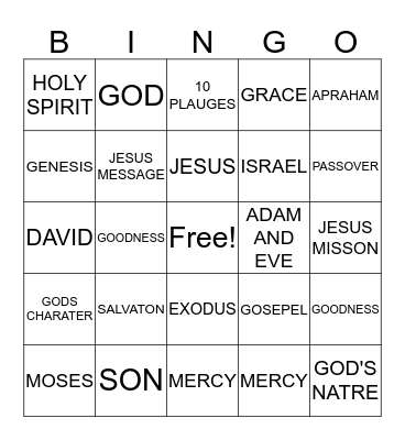 Alexis Cristan studies bingo Card