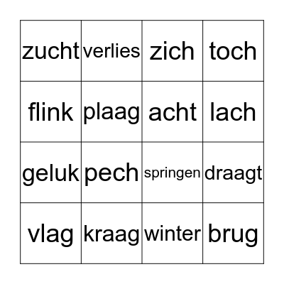 Thema 8 les 2 Bingo Card