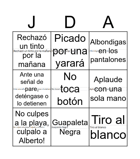 BINGO Card