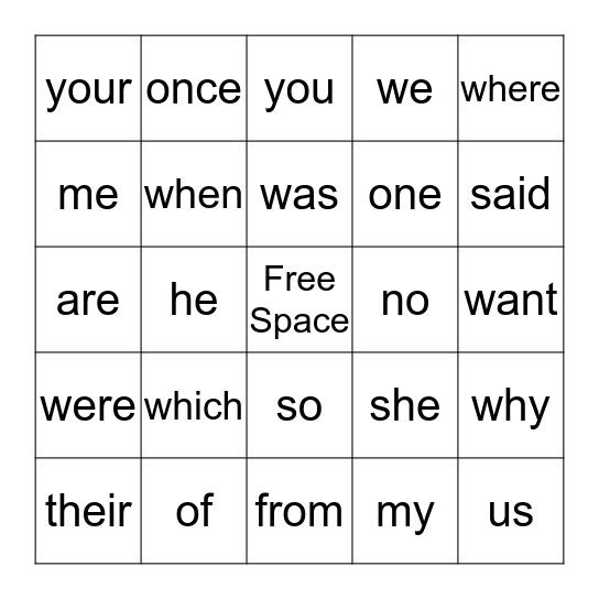 Bingo Card