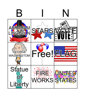 AMERICAN BINGO  Bingo Card