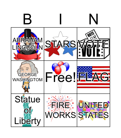 AMERICAN BINGO  Bingo Card