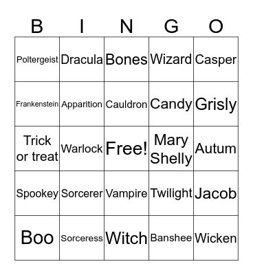 Halloween-Balex Belson Bingo Card