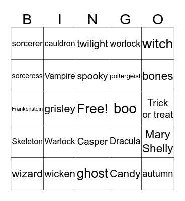 Demel Bingo Card