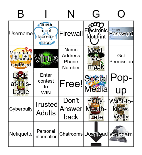 Internet BINGO Card