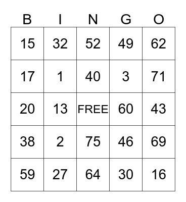 HOLLYWOOD START Bingo Card