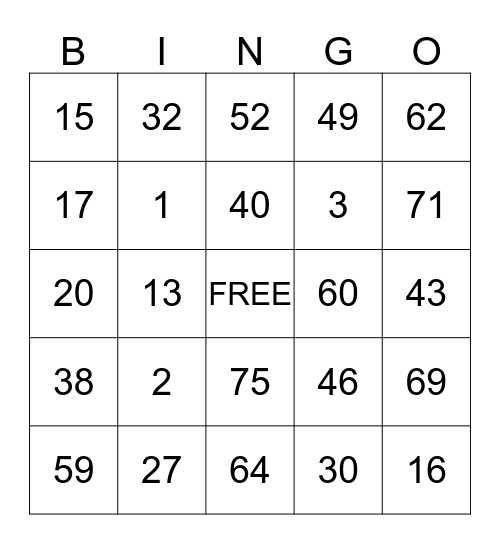 HOLLYWOOD START Bingo Card
