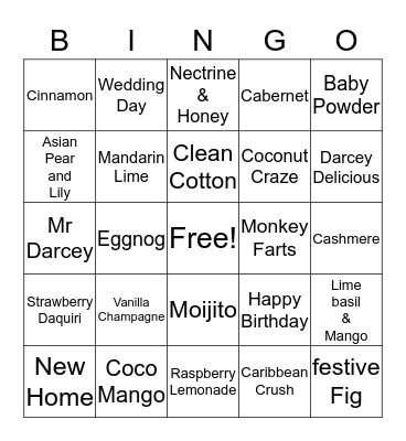 Darceys Bingo Card
