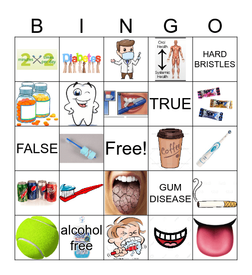 Oral Health Bingo Card