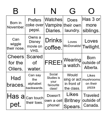 Welcome to Social Studies! Bingo Card