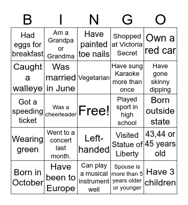 GCS SILENT IMPACT BINGO Card
