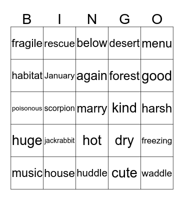 Bingo Card