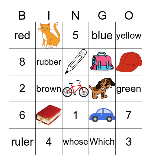 3L1 -numbers & things Bingo Card