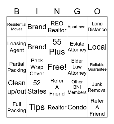 Cues and Clues Bingo Card